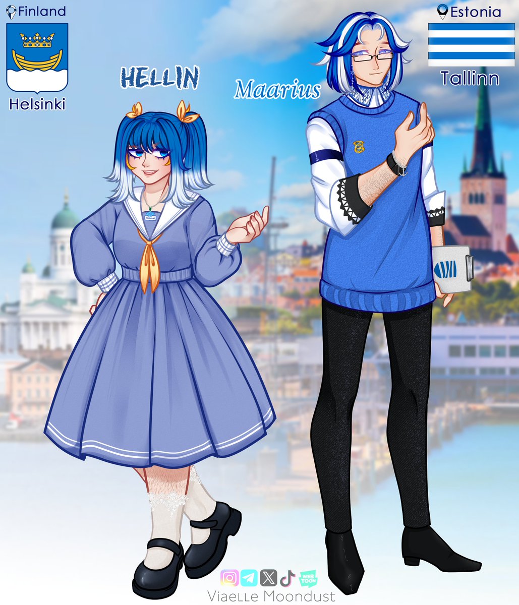 ViaelleMoon's tweet image. 🇫🇮 Helsinki - Hellin
🇪🇪 Tallin - Maarius

#Countrywomen #Helsinki #Finland #Suomi #Eesti #Estonia #Tallin #Humanization #countryhumans