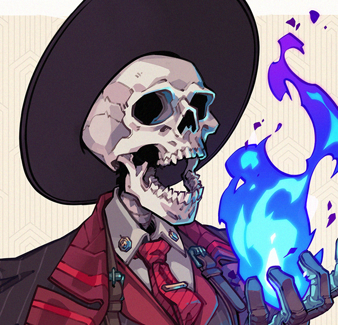 Lyadrielle's tweet image. Teaser for a #ConceptArt project I'll post tomorrow!

Just a dapper spooky skeleton named #SkulduggeryPleasant 💀⌚🔥