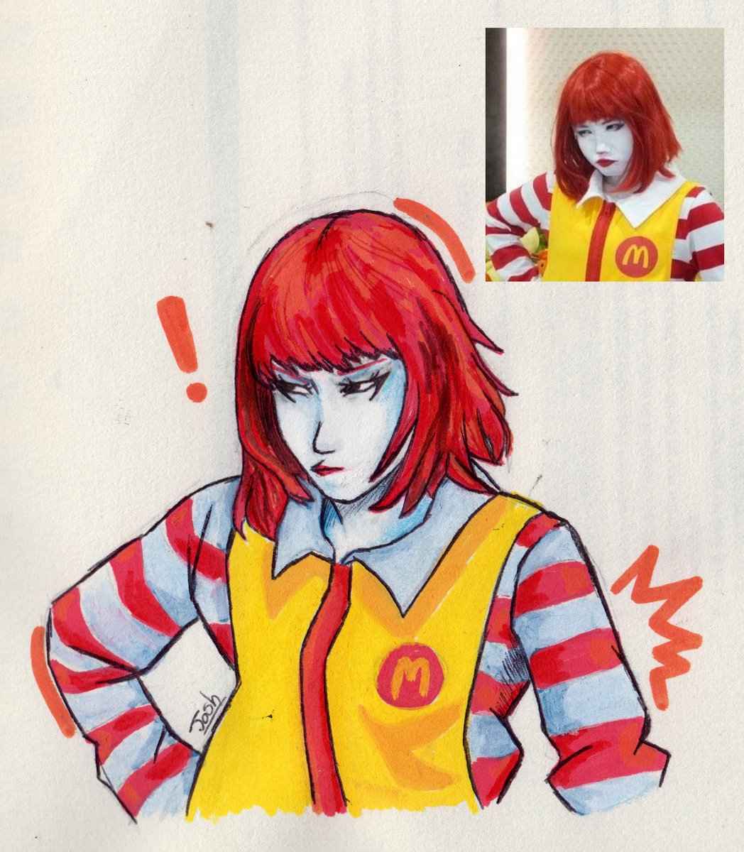 J0SH766431's tweet photo. Practica con marcadores nuevos 
#clownmakeup #clowns #clowncore #clownwhore #clownworld #ClownGirls #McDonald #McDonalds #fanart #drawings https://t.co/pkVPxvvz5O