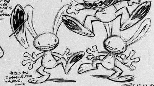 i love the way he walks in the comics/hit the road
it's so goofy, like he's trying to take up as much space as possible