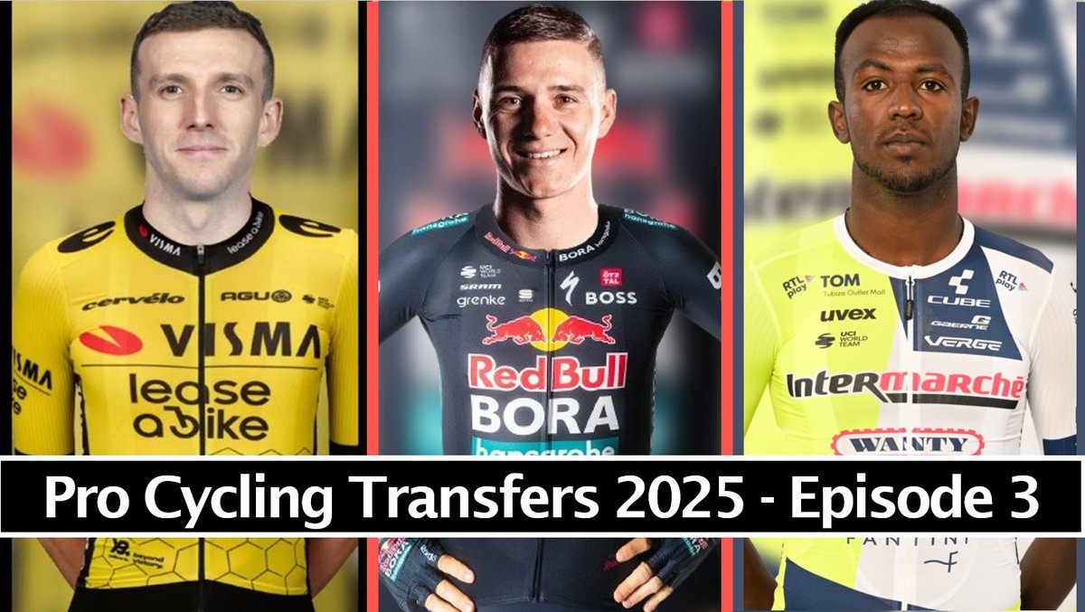Cycling Transfer Talks 2025 #3

Remco Evenepoel to Redbull Confirmed?
Biniam Girmay Extends Until 2028 with Intermarche
Simon Yates to Visma Lease a Bike?

And what is Ineos Grenadiers Transfer Strategy?

📺youtu.be/Z4rjoM21sCk

#cycling #transfers #remco