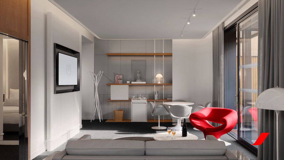 AFnewsroom's tweet photo. #AirFrance inaugure un nouveau parcours d’exception privé et confidentiel à Paris #CDG pour ses clients La Première. De nouvelles suites sont également disponibles en option pour encore plus d’intimité, en complément du salon La Première. https://t.co/0pA4gO7vsi https://t.co/rUKAUW4y7e
