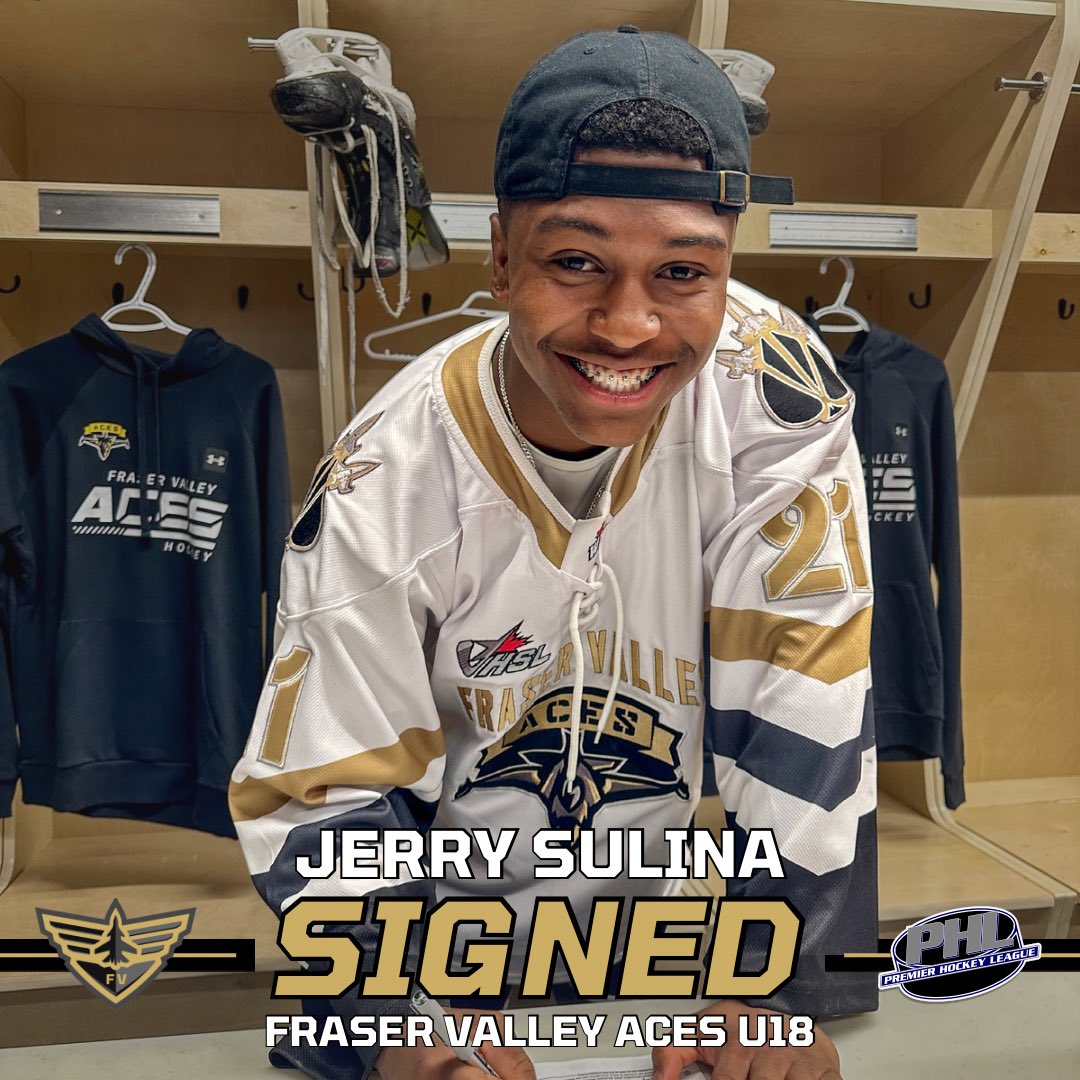 fvacesofficial's tweet photo. ♠️⚠️ COMMITMENT ALERT ⚠️♠️

On behalf of the Fraser Valley Aces, we would like to announce that Maple Ridge Native, Jerry Sulina (2008) has committed to play for the Fraser Valley Aces U18 Prep for the 2024/25 PHL Hockey Season.

#welcometotheaces #newheights #soaringaces https://t.co/lyinKmzU5X