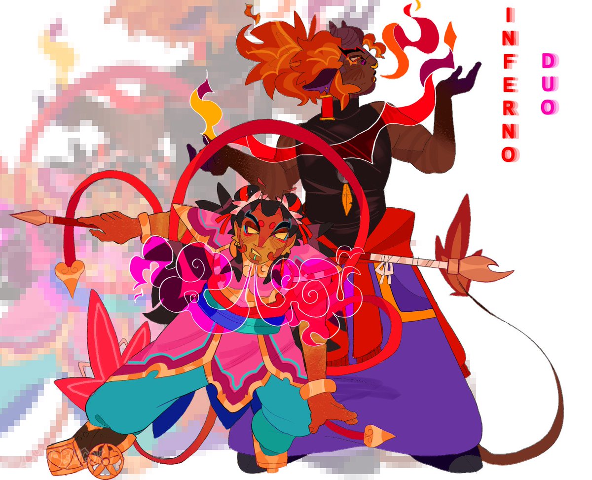luv_bugx's tweet photo. 🪷🔥|| #infernoduo #LEGOMonkieKid #LMKfanart https://t.co/lI4qUCufKB