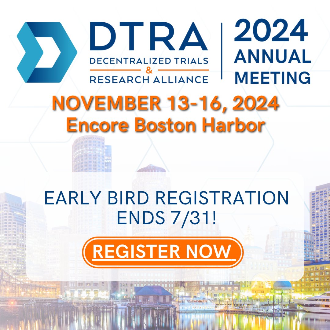 Early Bird Registration for the #DTRA2024 Annual Meeting is available through 7/31!

Don't delay &amp; register today! We are back in Boston November 13-16.

dtra.org/register-for-t…