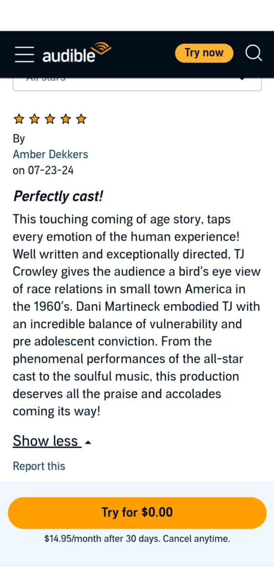 Our new audio drama has another great review! Thank you Amber Dekkers!
