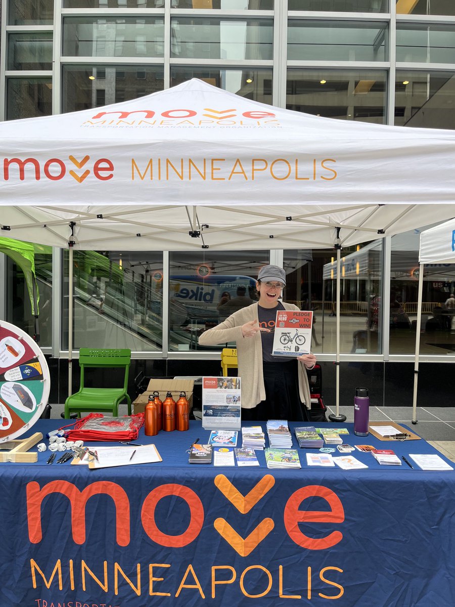 Come down to Nicollet Mall now to check out ⁦<a href="/MoveMpls/">Move Minneapolis</a>⁩ &amp; win some awesome prizes for #carfreemsp