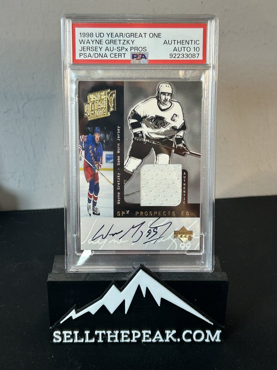 bogey1979's tweet photo. Officially the 10,000th card that I’ve graded with @PSAcard on behalf of our hobby friends, what a dynamite card it is.! Been a wild couple of years, I couldn’t do it without you all! @WayneGretzky @UpperDeckSports #cards2consignment #thehobby #bogeybreaks https://t.co/A5lI7dWKWV