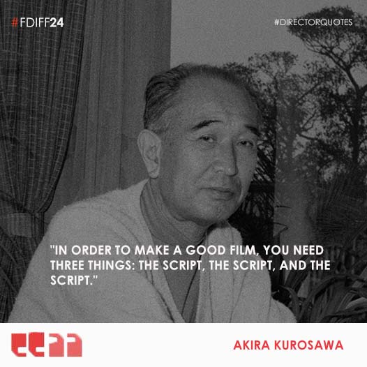 4D_FilmFest's tweet photo. "In order to make a good film, you need three: the script, the script, and the script." - Akira Kurosawa
#fdiff #fdiff24 #AkiraKurosawa #filmfreeway @IMDb https://t.co/NlV2edr63k