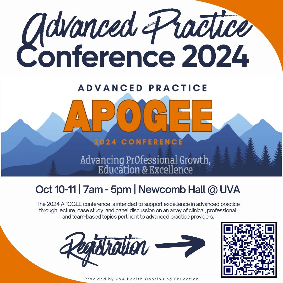 UVA_APPs's tweet photo. 👀👀 Check it out!  APP Conference at @uvahealthnews 
Register TODAY!  Info below 👇

Registration:  https://t.co/nln08RK1Ai

Brochure:  https://t.co/9Ey0KBxkuM https://t.co/xpqn0tsLBA