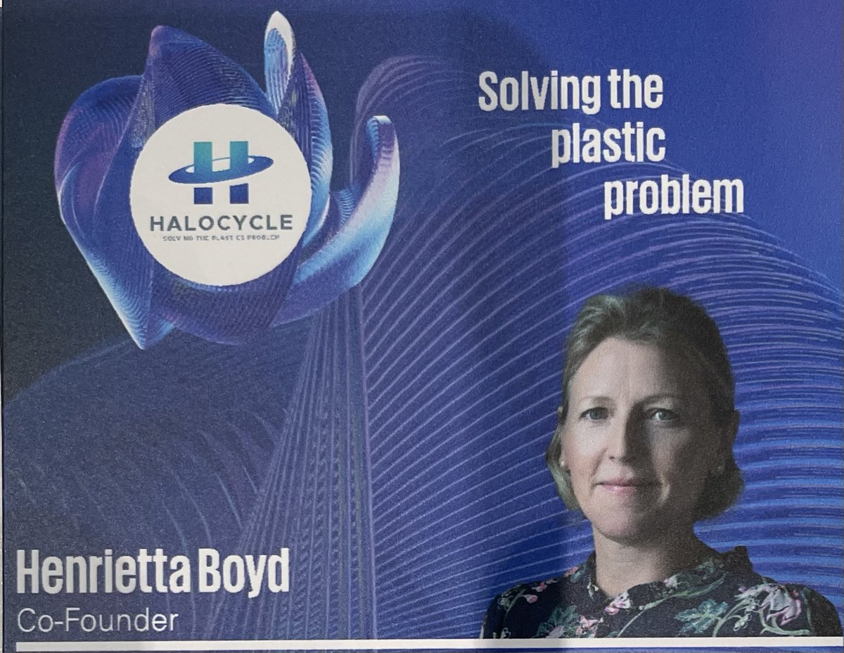 Our fantastic scaleup from #Hull <a href="/HalocycleLtd/">Halocycle</a> is up next - with 8bn tonnes of plastic used globally to date this business is looking to solve the #pvc problem