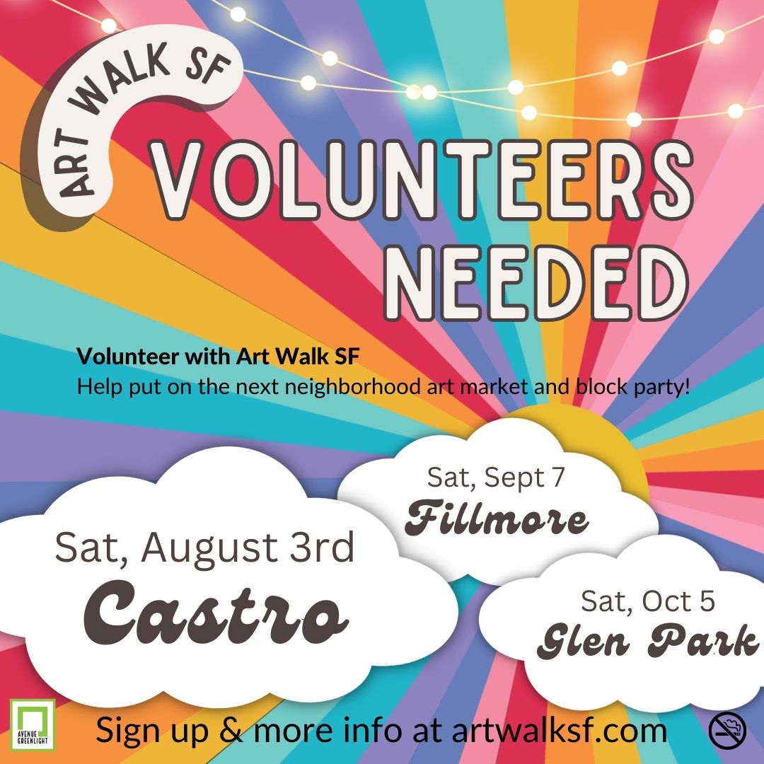 @ArtWalkSF_ Celebrating the Art, Music, Food, and Small Businesses of the city with Saturday Art Walks in a different SF Neighborhood Each Month! We're so excited to celebrate the Castro with live music, local art, and fun for all!⁠