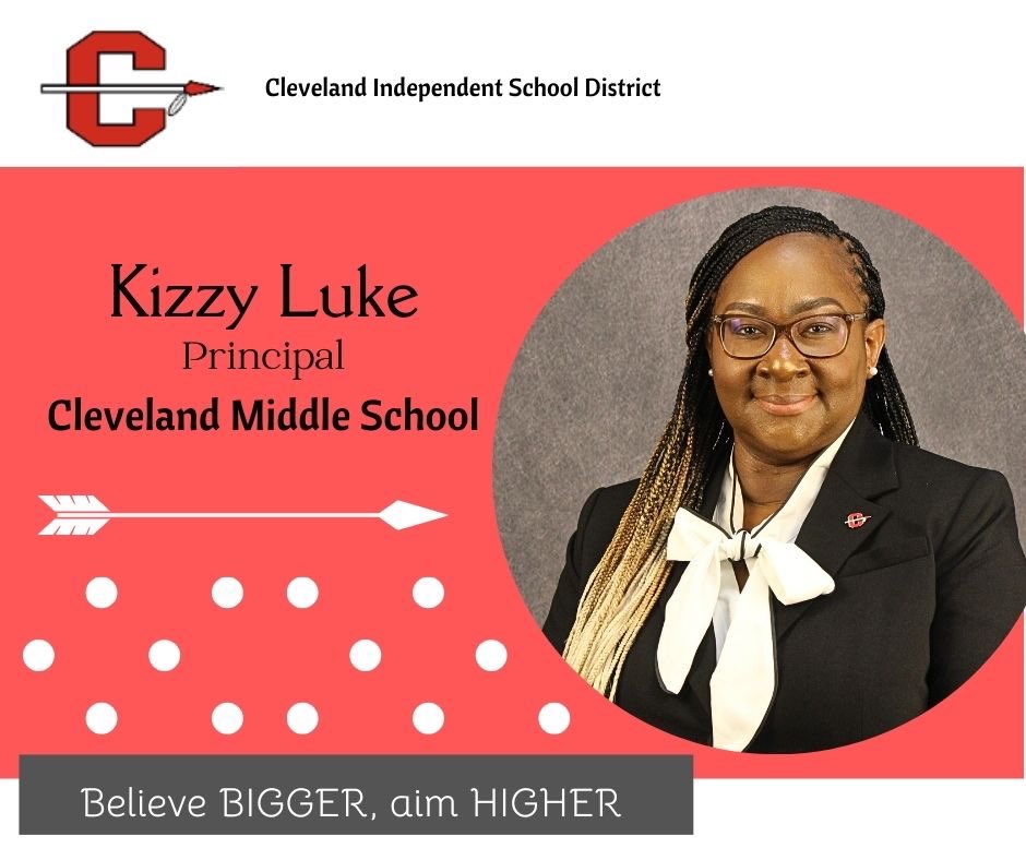 CMS_CISD's tweet photo. CMS family please welcome your new leader, veteran educator, Turn-Around Principal Mrs. Kizzy Luke📚 https://t.co/3KJMTJqTO9