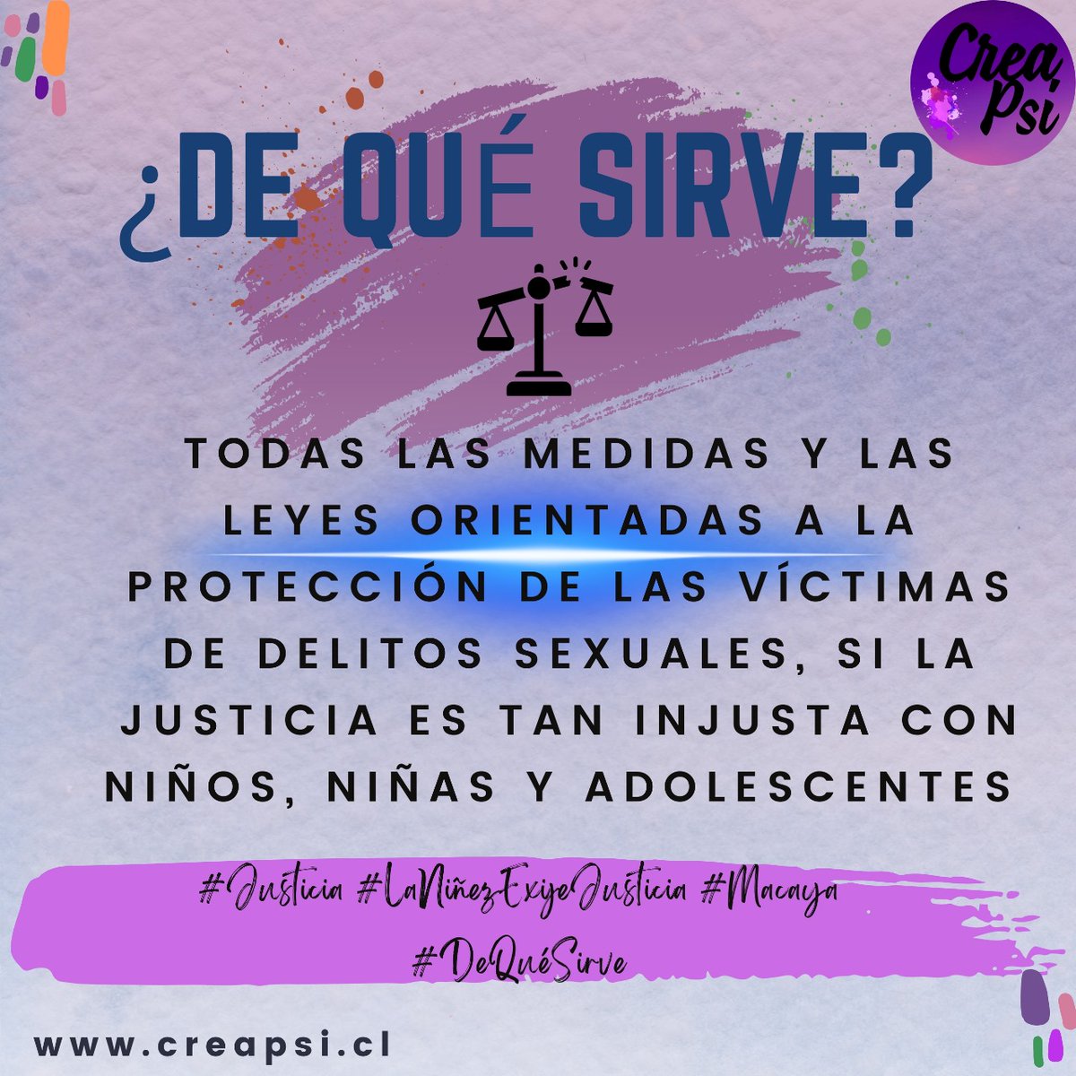 ONGCREAPSI's tweet photo. ¿De qué sirve?

#Justicia #LaNiñezExijeJusticia #Macaya #DeQuéSirve https://t.co/Ub6KgZEo5N