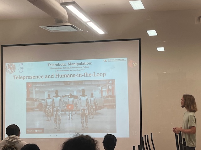 LARRIUofL's tweet photo. Day 2 of the Robotics Accelerator featured a lecture and demonstration on Robotic Manipulation from UofL ECE Ph.D. Student Nicolas Kosanovic. Students will take the information gained from today's lecture and begin applying it to their manipulators. https://t.co/rZbGdalDhx