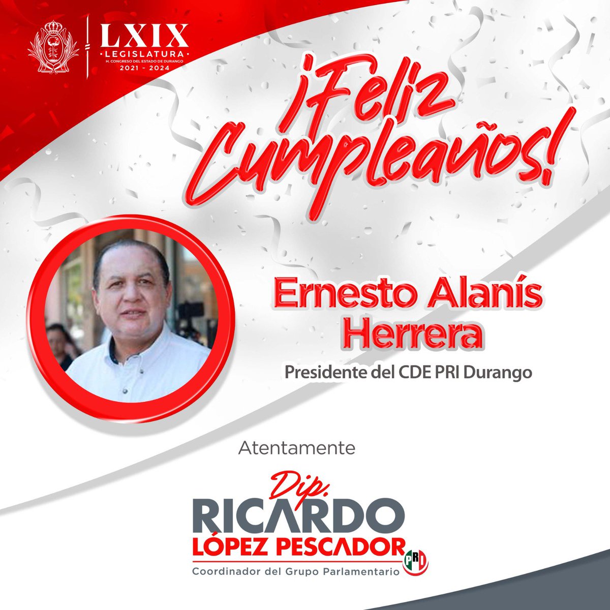 Estimado Presidente <a href="/ErnestoAlanisH/">Ernesto Alanis</a> le mando un fuerte abrazo por motivo de su cumpleaños. 

¡Qué pase un excelente día en compañía de sus familiares y seres queridos! 🥳
