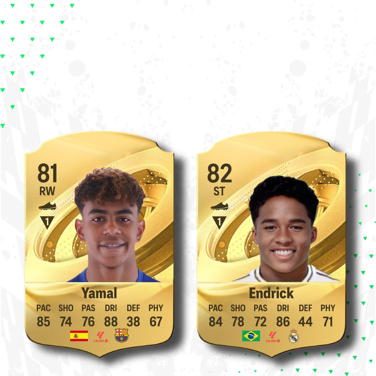 According to rumors this is what Yamal and Endrick could look like for #EAFC25 💀