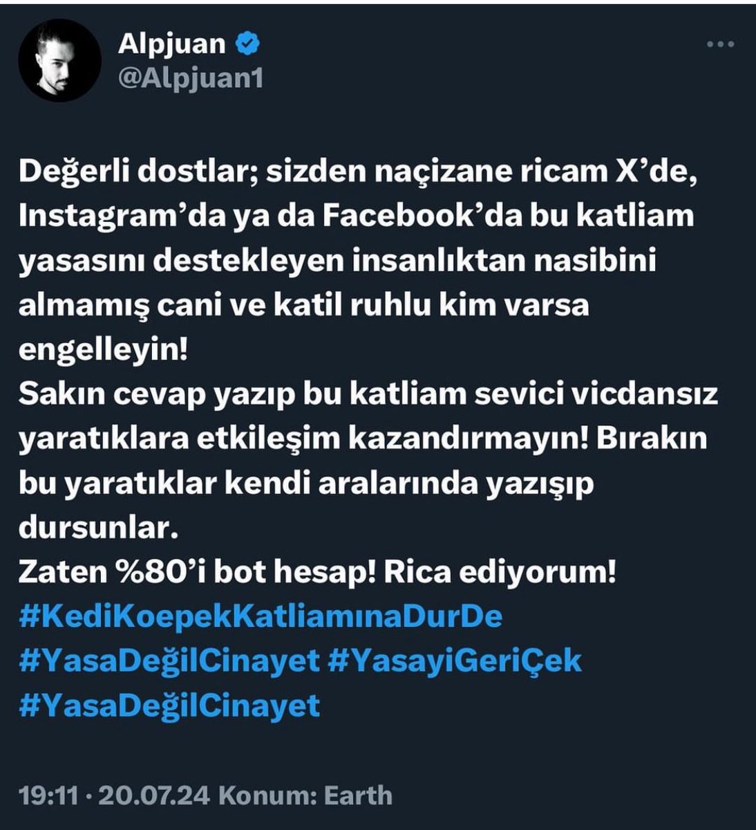 #YasayiGeriÇek #katliamyasasınahayır
#katliamyasasınadurde 
Kuldan utanmanız yok anladık , Allah’tan korkun bari yapmayın #yasayadurde