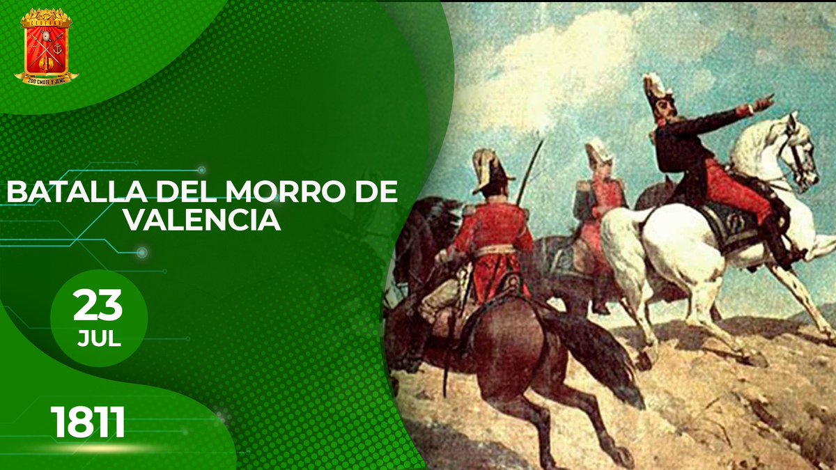 FinancierasB's tweet photo. #23Julio, Batalla Morro de Valencia, fue una Campaña Militar emprendida por los Patriotas contra la Ciudad de Valencia, Durante el año 1811, con el Objetivo de recuperar las Provincias del Occidente del País. Y hacer que estás se sometieran al Gobierno de la Junta Suprema. https://t.co/rnzeYRelF5