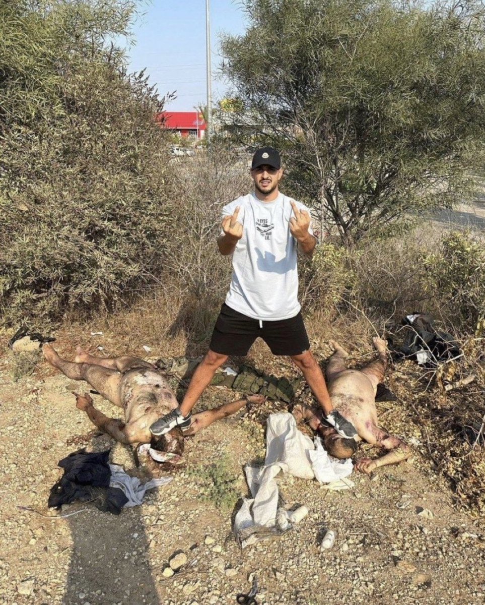 jakeshieldsajj's tweet photo. This is what the IDF does with dead bodies 

If a US soldier did this he would be arrested and imprisoned 

When Israel does this we send them more money https://t.co/L89ljwzSDs