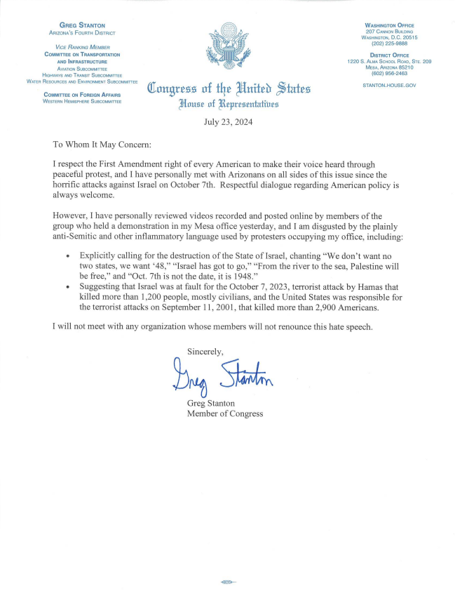 Rep. Greg Stanton tweet media