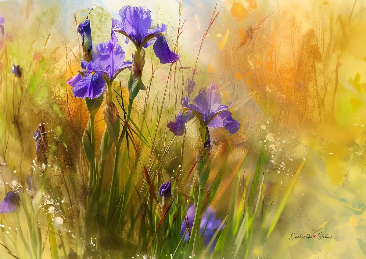 Whispering Irises - Captivating and tranquil. Perfect for any room or a gift by EnchantikaStudios enchantikastudios.etsy.com/listing/175268…