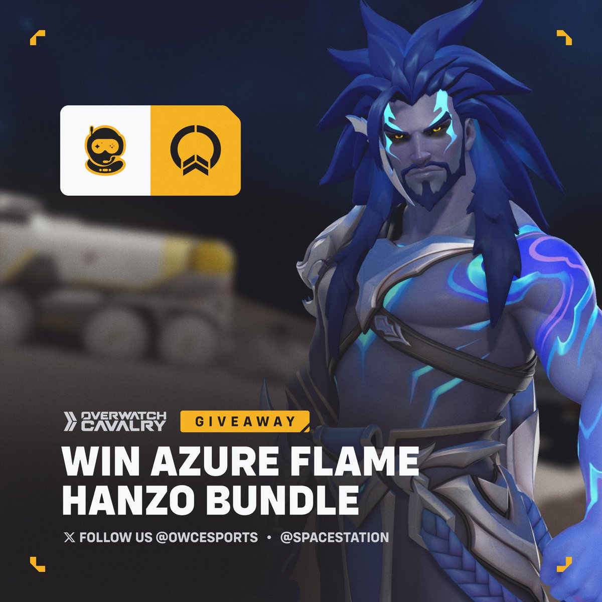 Spacestation's tweet image. 🛰️ Spacestation x OWCavalry Giveaway 🛰️

Azure Flame Hanzo Bundle in #Overwatch2 🏹

👤 Follow @Spacestation &amp;amp; @OWCEsports 
💬 Reply with your favorite SSG Player 
🔁 Like &amp;amp; Retweet this post

🚨 ENDS IN 24 HOURS!!