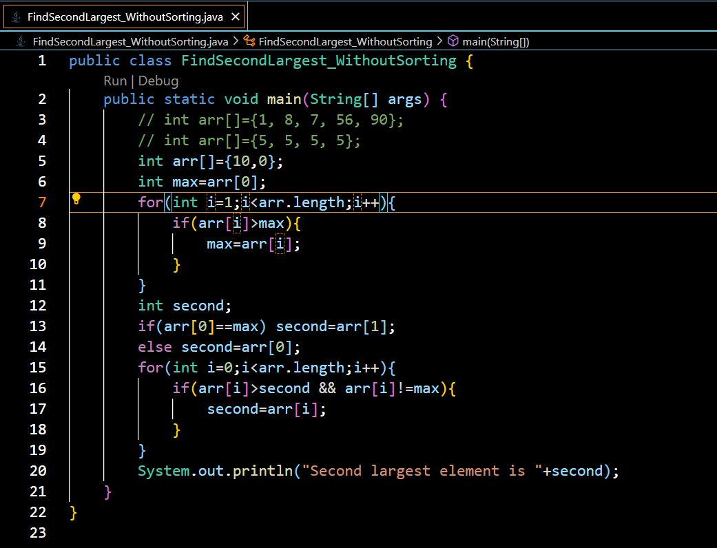 bh_fsdev's tweet image. 🌟Day 2 DSA Progress Update! 🚀 Started with Striver's A2Z DSA Sheet
Topic Cover
1.Merge Sort
2.Quicksort
3.Find Largest Element in Array
4.Find Second Largest Element in Array
code:shorturl.at/XcUAG
Building foundational skills in DSA!
#DataStructures #CodingInProgress