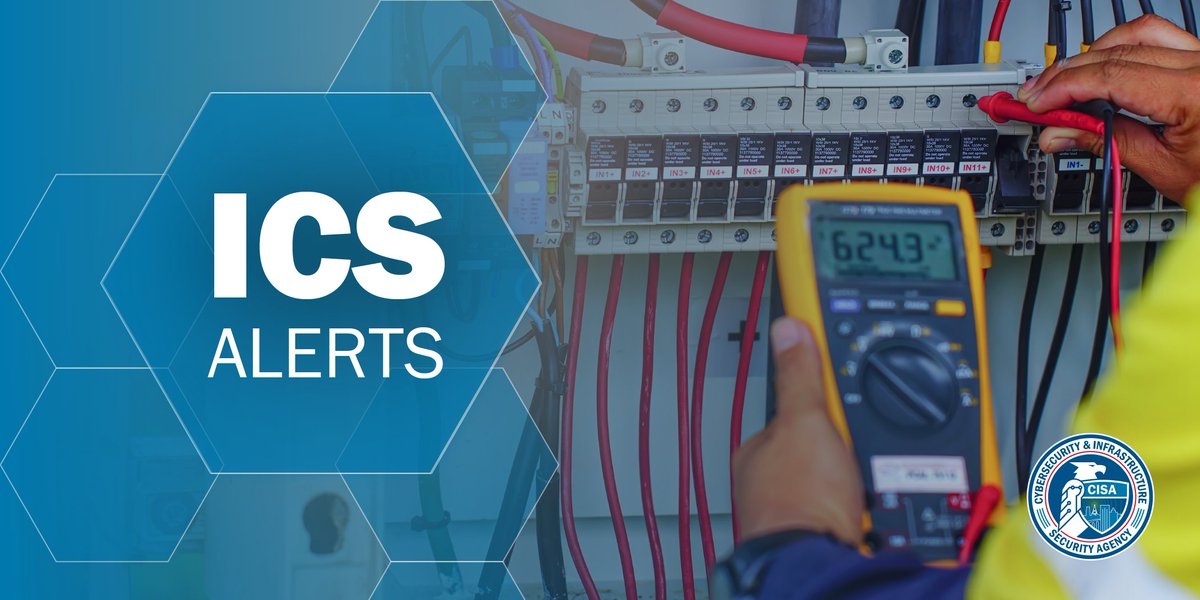 CISACyber's tweet photo. ⚠️@CISAgov issued four public #ICS advisories. These advisories provide info about current security issues, vulnerabilities, &amp; exploits surrounding ICS. More at https://t.co/8dOmOZVb2i https://t.co/WLVKDhU1vH