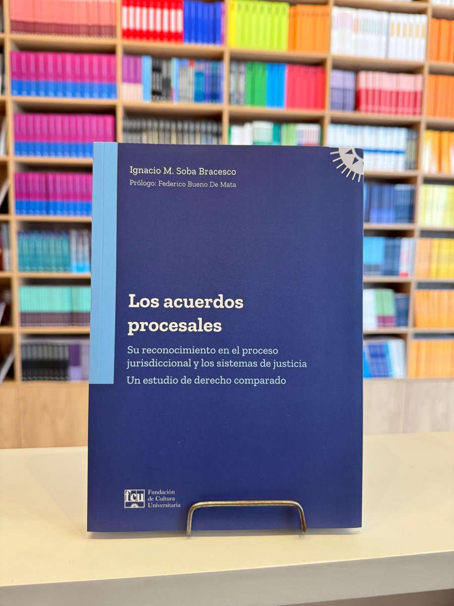 Contento de que mi libro "Los acuerdos procesales" ya se encuentre a disposición en la Biblioteca de la Universitat de Girona (<a href="/UdGBiblioteca/">UdG Biblioteca, edicions i continguts</a>). 

Mil gracias querida <a href="/spuigvert/">Sílvia Pereira Puigvert</a> por el interés! 

🔗omnia.udg.edu/discovery/full…