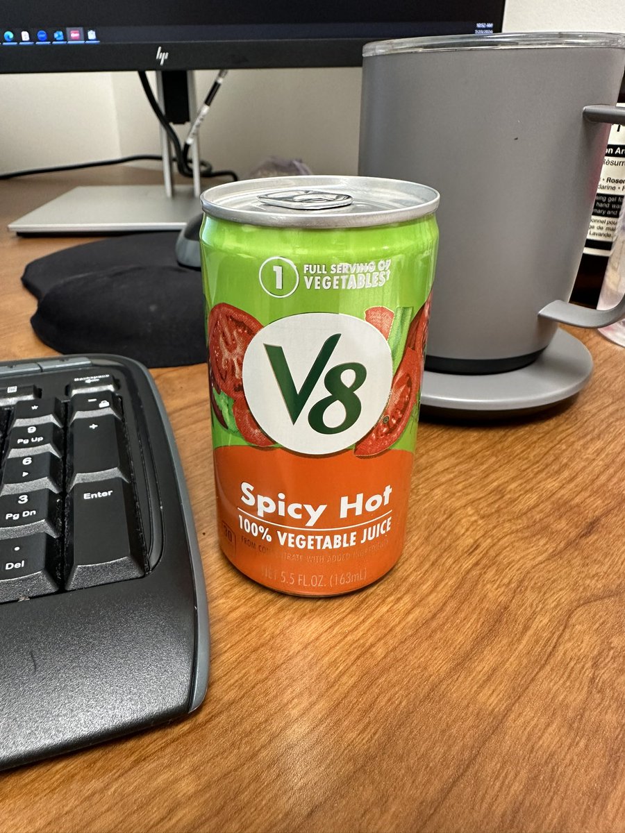 So touched (and amused ☺️) my patient brought me spicy V8 - she’s looking out for me 🥲🌶️🍅☺️💕

#PatientCare <a href="/KPLACounty/">Kaiser Permanente Los Angeles County</a> #Doctors