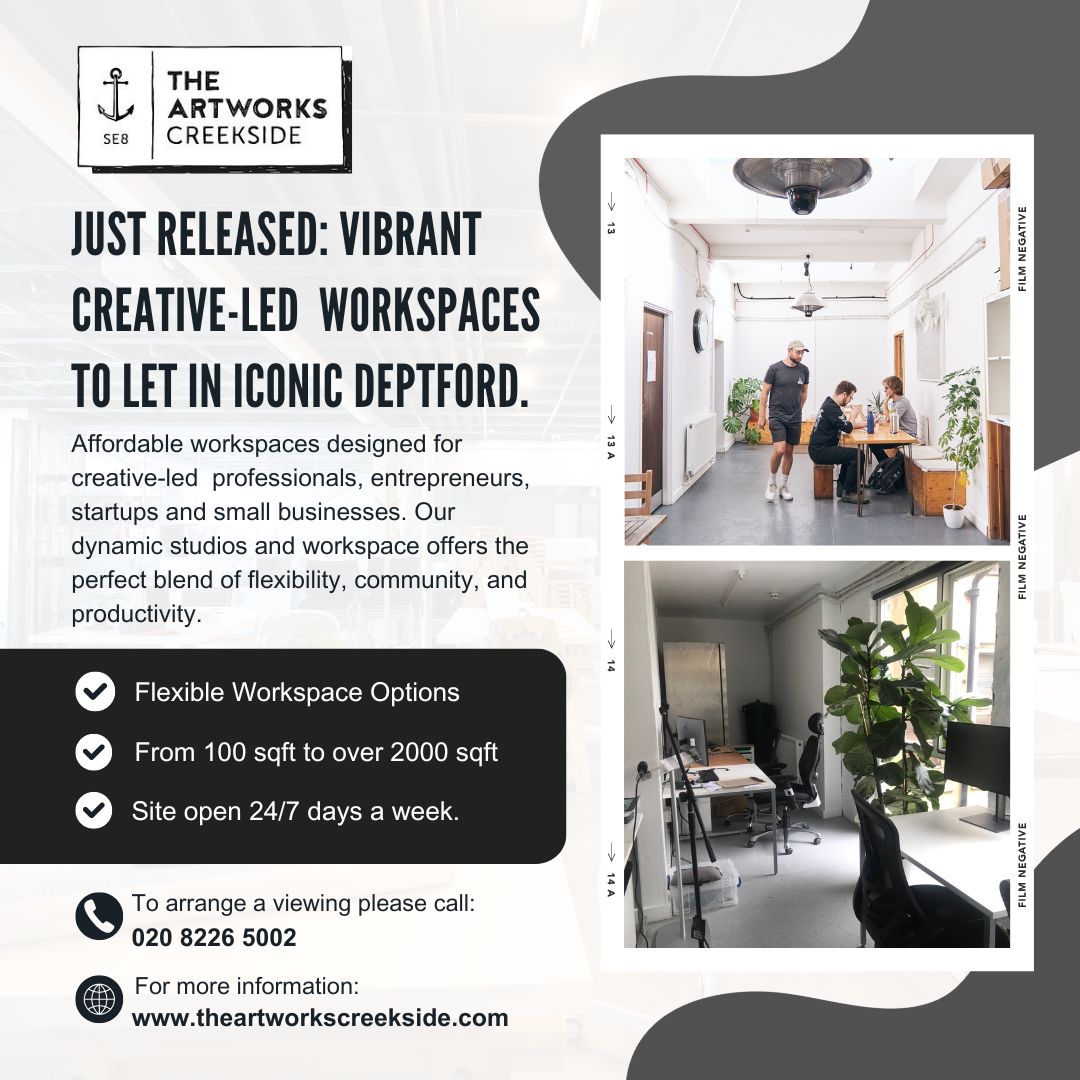 Looking for a new creative space?  We've got some amazing spaces coming up.
#kitchens #popupfood #londonpopups #creekside #greenwich #greenwichmarket #deptford #newcross #workspace #lewisham #deptfordcreek #foodie