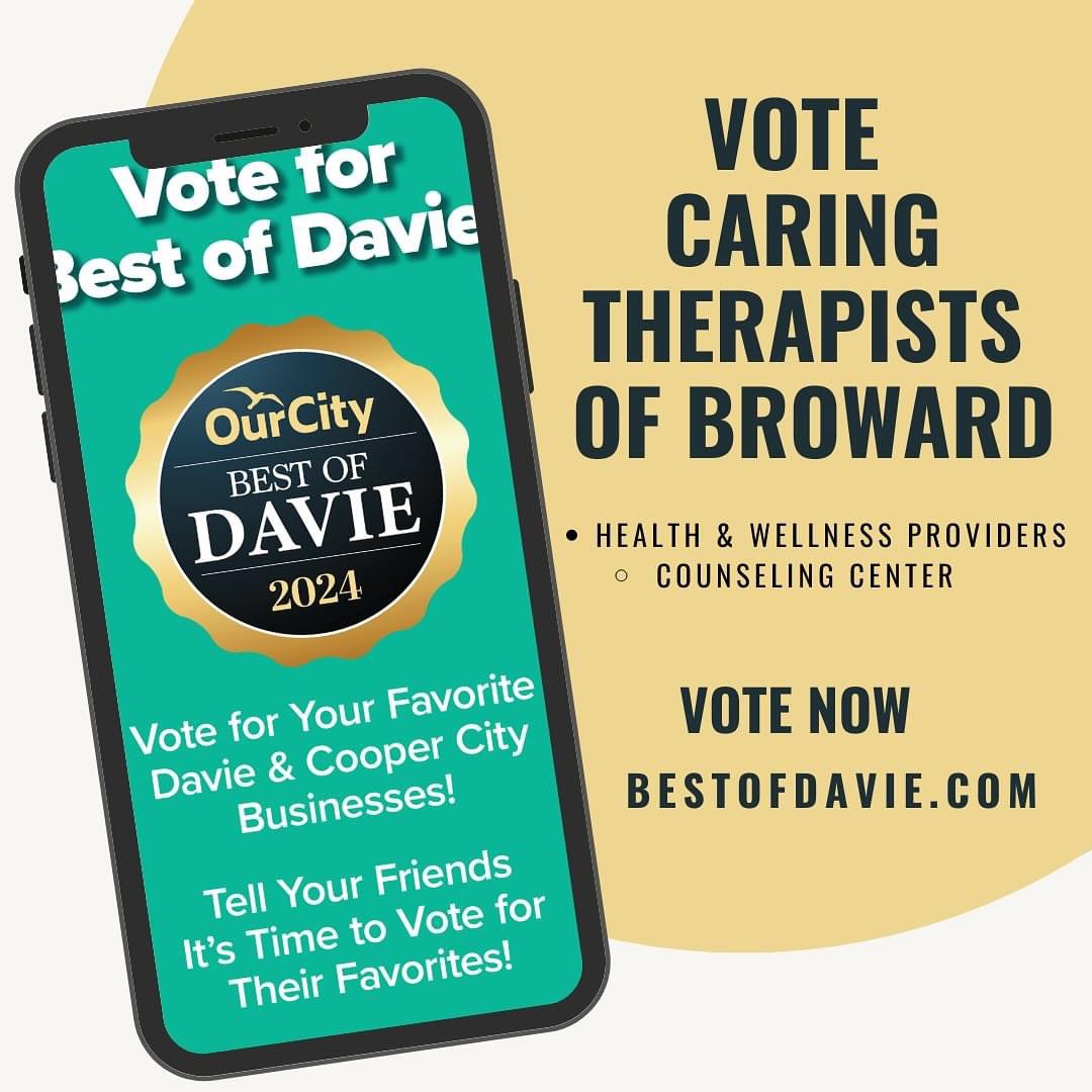 Help us win “Best of Davie” in the Health &amp; Wellness Providers category for our Counseling Center. Your support means the world to us! 🌟

Click the link and cast your vote today! bestofdavie.com