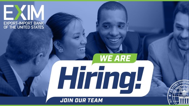 EximBankUS's tweet photo. #EXIM is hiring! We are looking for a talented & passionate Loan Specialist to join the team!
Apply by August 6th on @USAJOBS!
This job is open to federal employees: https://t.co/U7RChE2R9Q & the public: https://t.co/m1aosp1nVp
#TeamEXIM #USAJOBS #FederalHiring https://t.co/YdIxpVTwWo