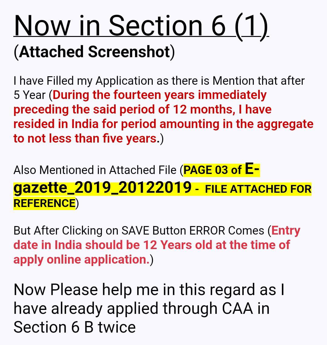 gkm2006's tweet photo. #CAA #NAMO #AmitShah #PMO #CJIDYChandrachud #MHA #INDIANCITIZENSHIP #ZeeNews #TimesNow #TimesOfIndiaLive #NEWS #HINDU
PlZ Find the Attachments as There r Some Technicl Issues whn Applying Citizenship Application undr Both Rules Sec 6 1 & Sec 6 B.
Pls HELP🙏 https://t.co/cuXKT0Zhiy