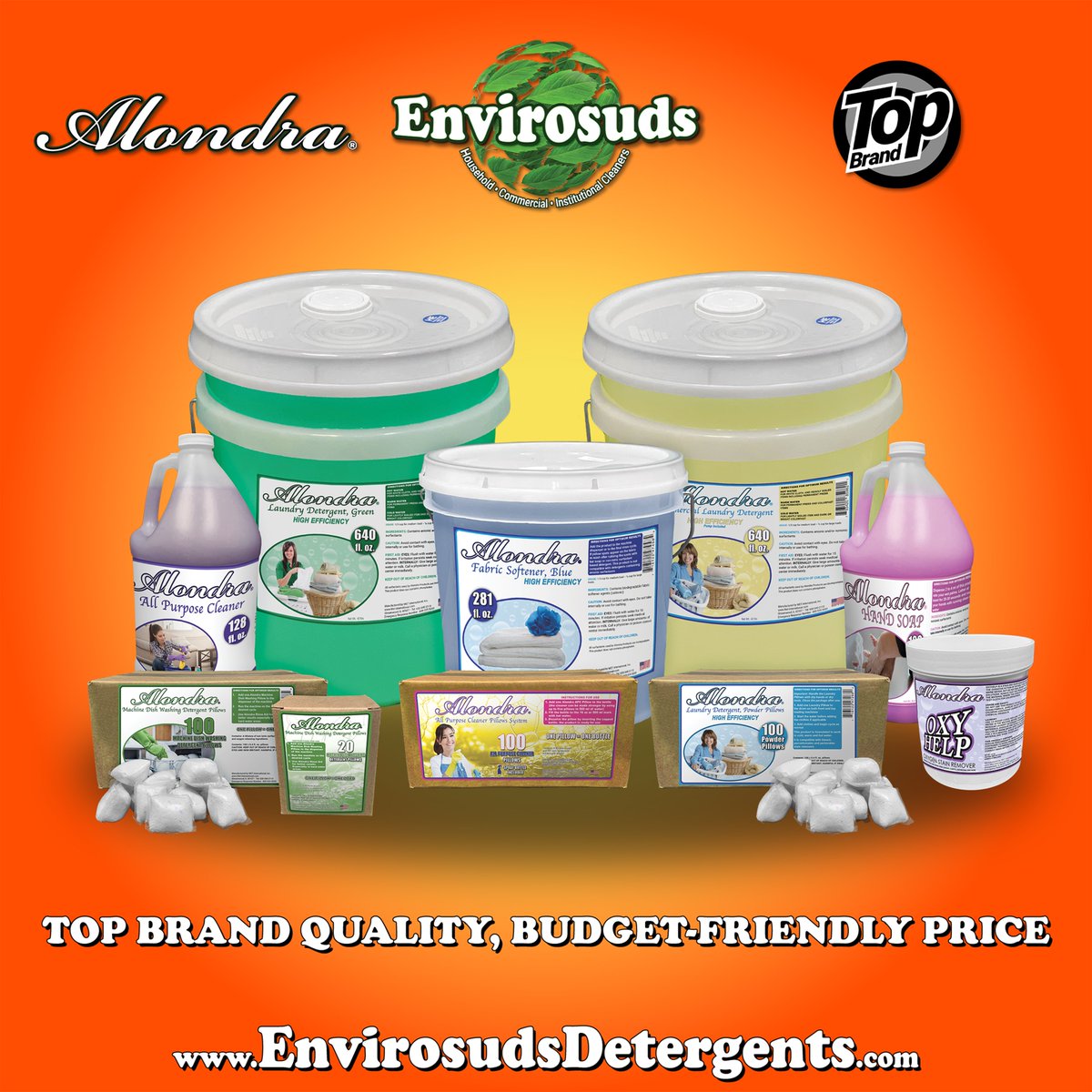 EnvirosudsClean's tweet photo. Top brand quality at a budget-friendly price! Alondra products deliver exceptional cleaning results without the high cost. 

Learn more: https://t.co/kVQKu1CyTg https://t.co/YvR2Fe973T