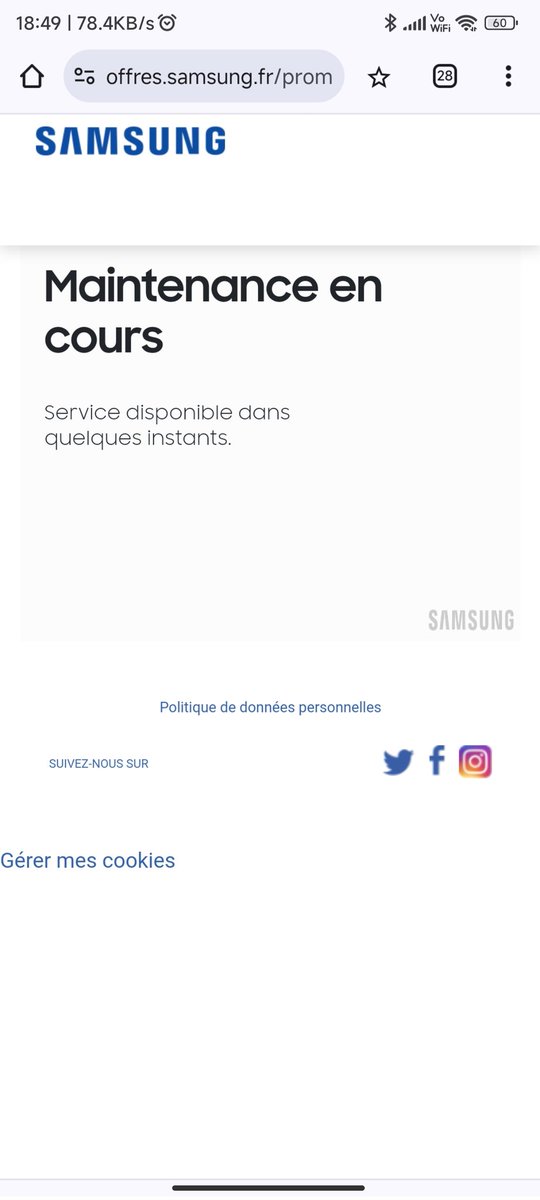 tenphytcn's tweet photo. Salut @SamsungFR , la page de remboursement ne fonctionne pas depuis des jours. Des nouvelles, stp? https://t.co/MTL5IA36jV