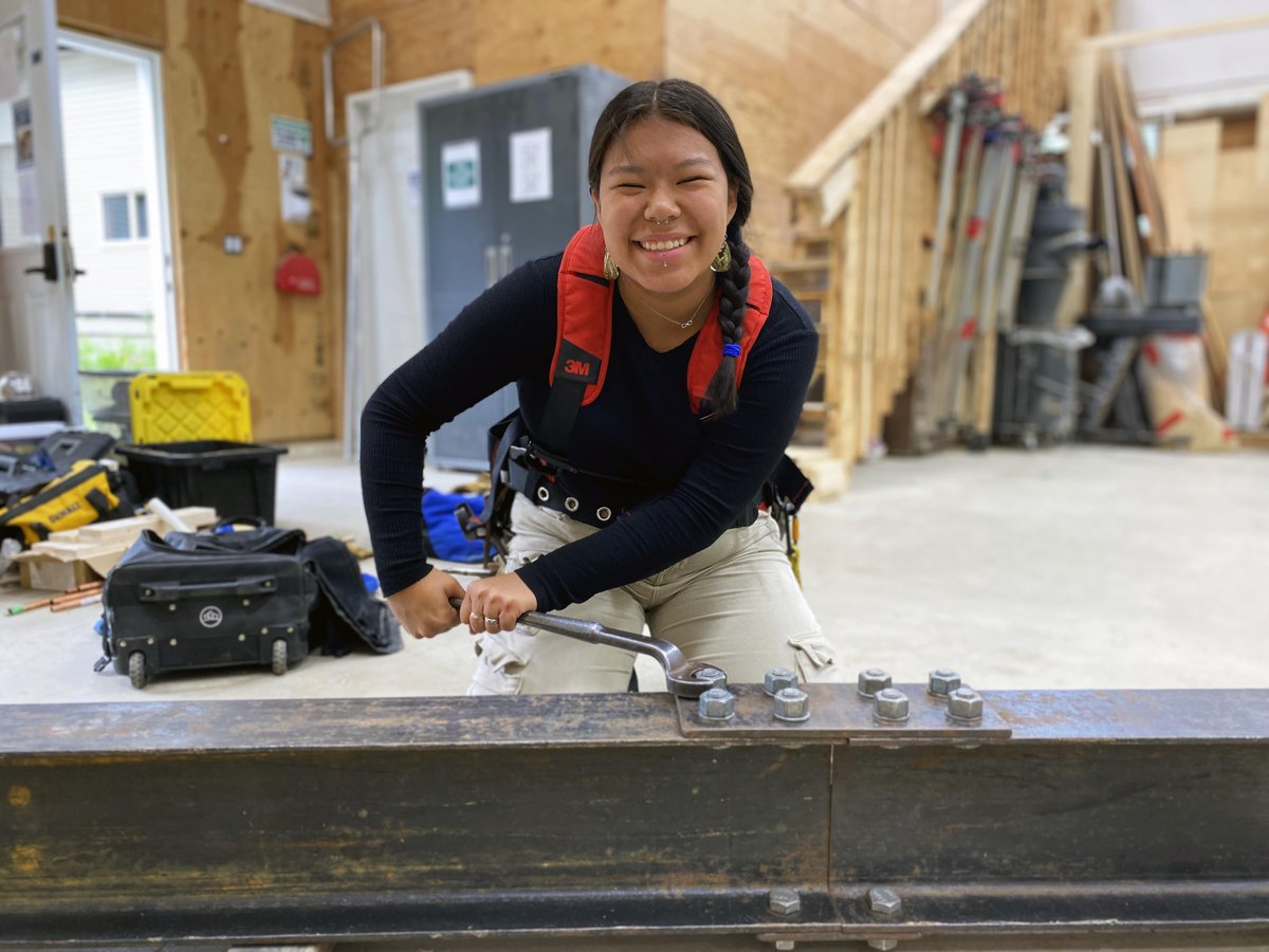 CFOFBC's tweet photo. CFBC’s latest Discover Trades Camp took place last week in Terrace, BC! The team worked with a dozen women in the Kitselas First Nation covering electrical, carpentry, plumbing, ironworking, sheet metal and tiling.
Read: https://t.co/NORc67EhEP
#CFBC #DiscoverTradesCamps https://t.co/e1jPbF4rdy