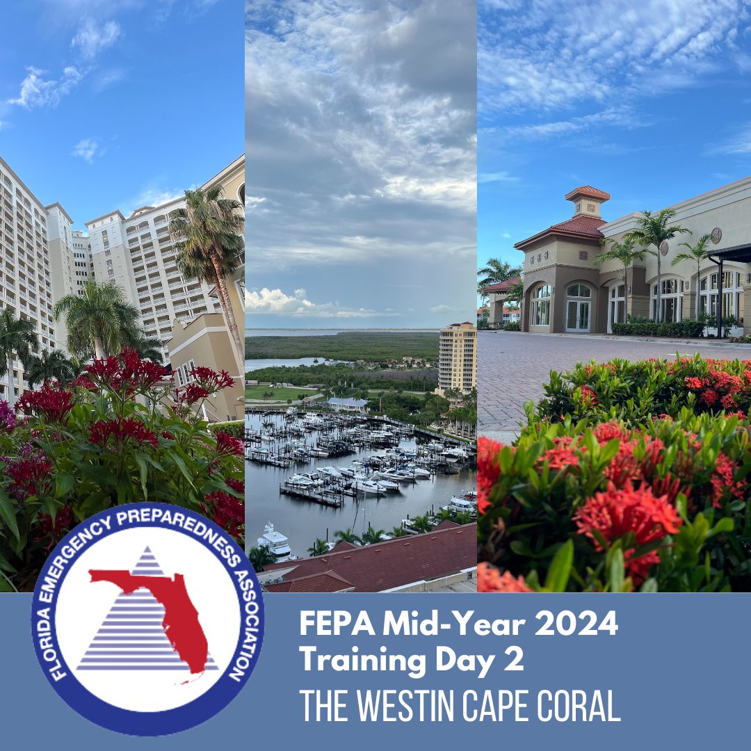 It's Day 2 of the FEPA Mid-Year Meeting and Work Session! We're at the gorgeous Westin Cape Coral and hosting the second day of training. Today, the EM County Directors course students are graduating!  #WeAreFEPA