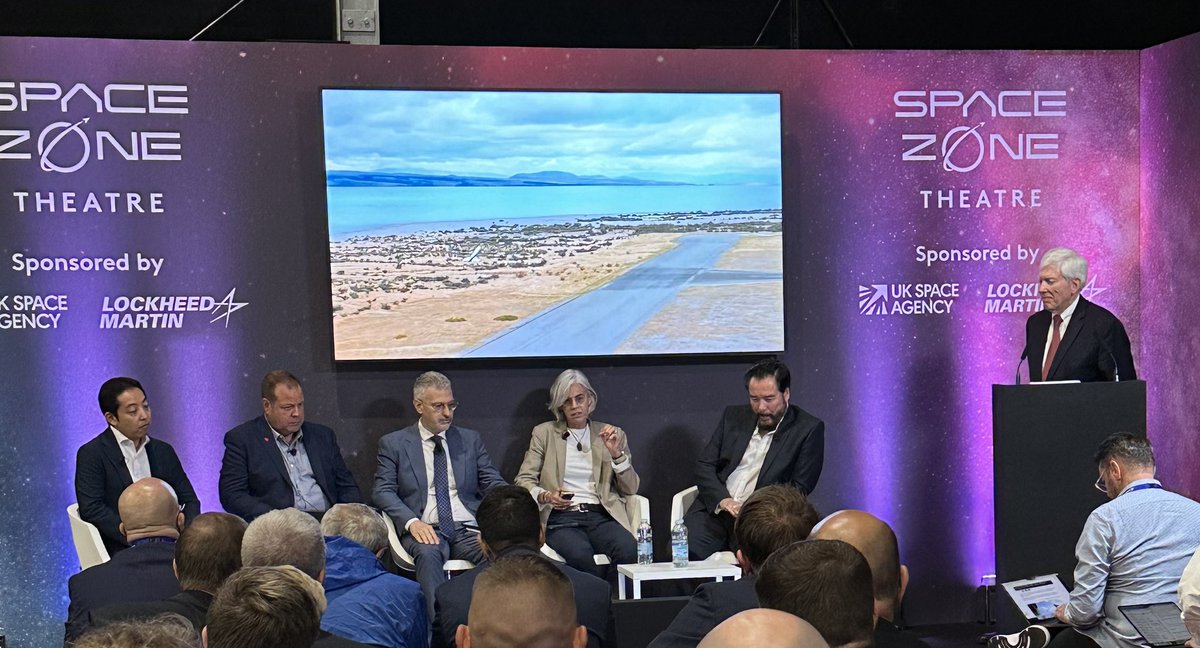 Where can you talk about space during an airshow?  In the Space Zone Theatre, of course!  We had a great discussion today about spaceports and point-to-point transportation at Farnborough.