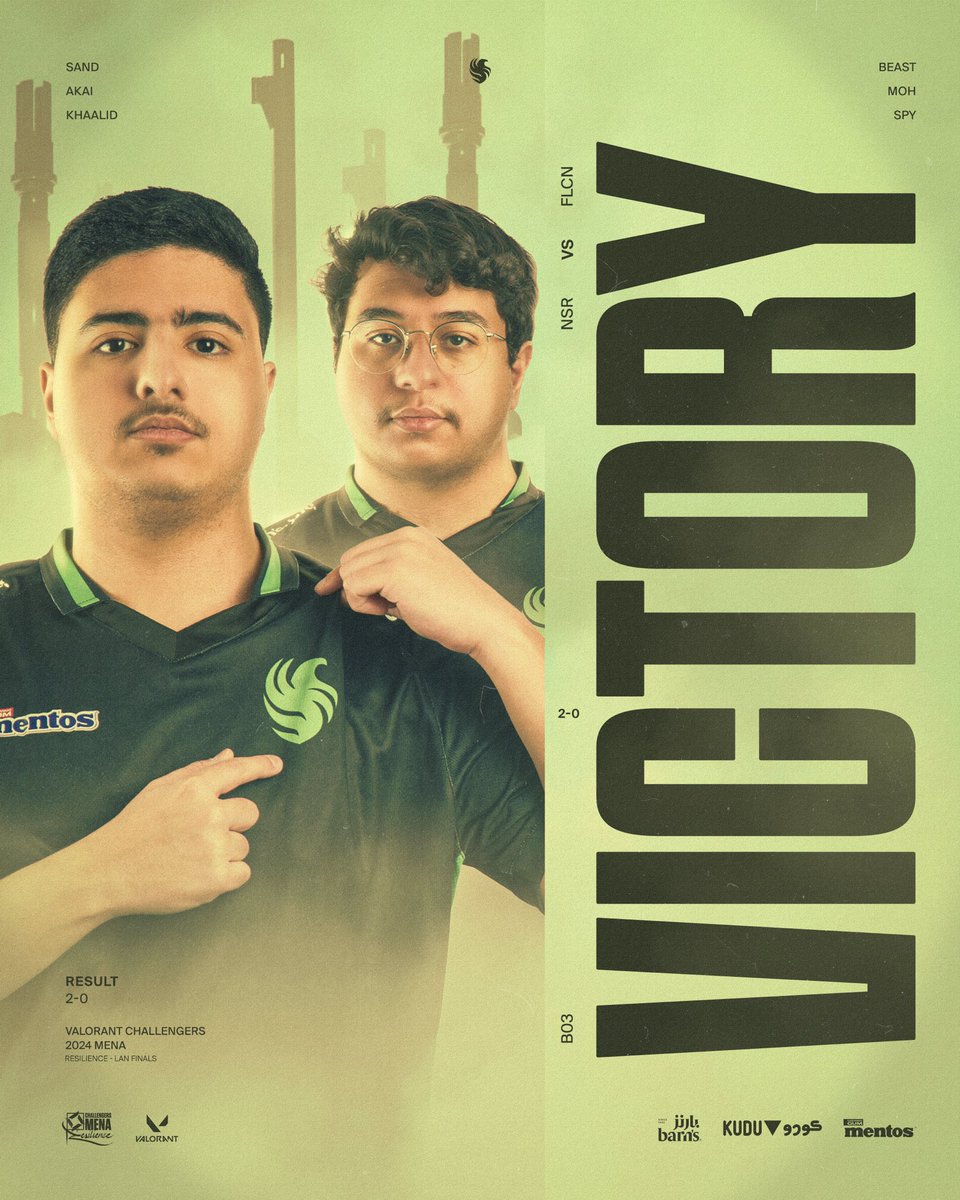 FalconsEsport's tweet photo. بعد الإنتصار على @NasrEsports ..
أبطالنا إلى نهائي الفائزين للدوري العربي للعبة ڤالورانت! 🦅🔝

#FalconsAreHere | #VEIP24 https://t.co/WgvKDndIxl