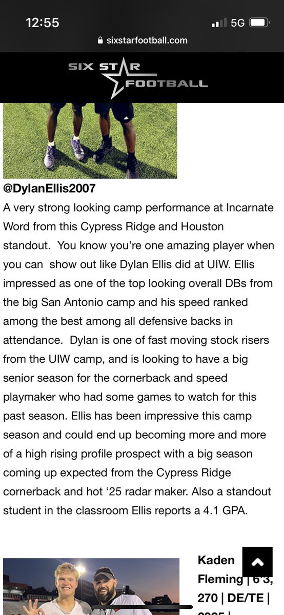 Dylan Ellis (@dylanellis2007) on Twitter photo Thank you <a href="/sixstarfootball/">Six Star Football | PLUS+</a> for the article <a href="/RamNationCRHS/">Ram Nation</a> <a href="/On3sports/">On3</a> <a href="/Perroni247/">Brian Perroni</a> <a href="/coachshanle/">Andrew Shanle</a> #recruitcypressridge Thank you <a href="/sixstarfootball/">Six Star Football | PLUS+</a> for the article <a href="/RamNationCRHS/">Ram Nation</a> <a href="/On3sports/">On3</a> <a href="/Perroni247/">Brian Perroni</a> <a href="/coachshanle/">Andrew Shanle</a> #recruitcypressridge