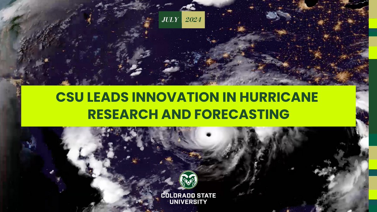 Amy Parsons (@csuamyparsons) on Twitter photo Did you know that for more than 40 years <a href="/ColoradoStateU/">Colorado State University</a> has been at the forefront of tropical weather research and seasonal hurricane forecasting?
Learn more about CSU's extensive seasonal hurricane forecasting research: col.st/WmbFH Did you know that for more than 40 years <a href="/ColoradoStateU/">Colorado State University</a> has been at the forefront of tropical weather research and seasonal hurricane forecasting?
Learn more about CSU's extensive seasonal hurricane forecasting research: col.st/WmbFH