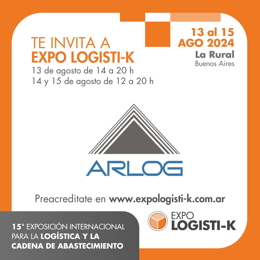 En Agosto, Llegan ExpoTransporte Y <a href="/expologisti_k/">Expo Logisti-K</a> 
👉Del 13 al 15 de agosto de 2024, se desarrollarán las nuevas ediciones de las ferias más importantes del sector, Expo Logisti-k y Expo Transporte, en La Rural Predio Ferial Buenos Aires, 

Inscribite! i.mtr.cool/xpmkkyikza