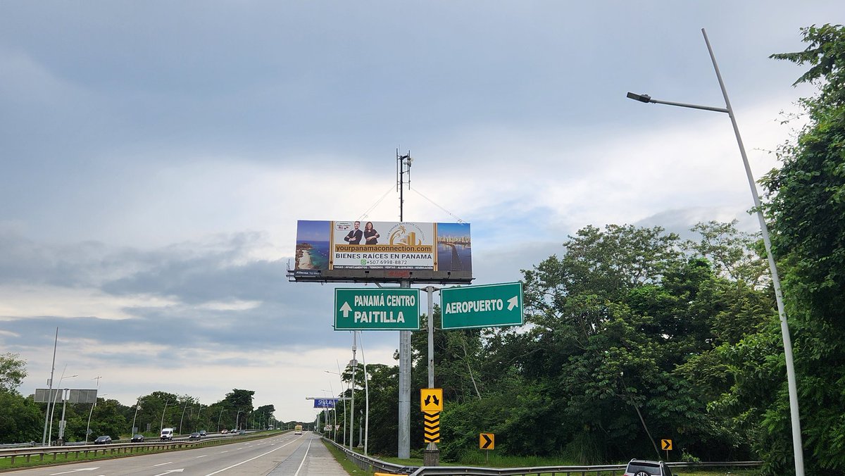 YourPanamaC's tweet image. Have you seen our billboard advertisement on the highway on the way to Panama City from Tocumen International Airport?
If you are looking to rent, buy or sell property in Panama, contact us today!
info@yourpanamaconnection.com
yourpanamaconnection.com
DM +507 6998-8872