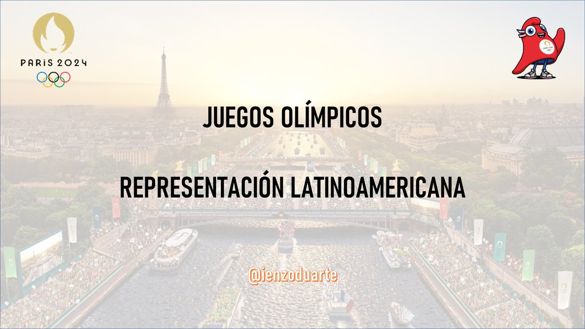ienzoduarte's tweet photo. 🚨 ¡AHORA SÍ, EL ANÁLISIS DEFINITIVO DE LAS DELEGACIONES LATINOAMERICANAS PARA #PARIS2024 !

Si el hilo de ayer les gustó, agárrense, porque este les trae el perfil de los 21 países y la lista de los 1,036 atletas, en orden de mayor a menor presencia

¡Vamos! ✍️🧵👇 https://t.co/0DaStQYSPA