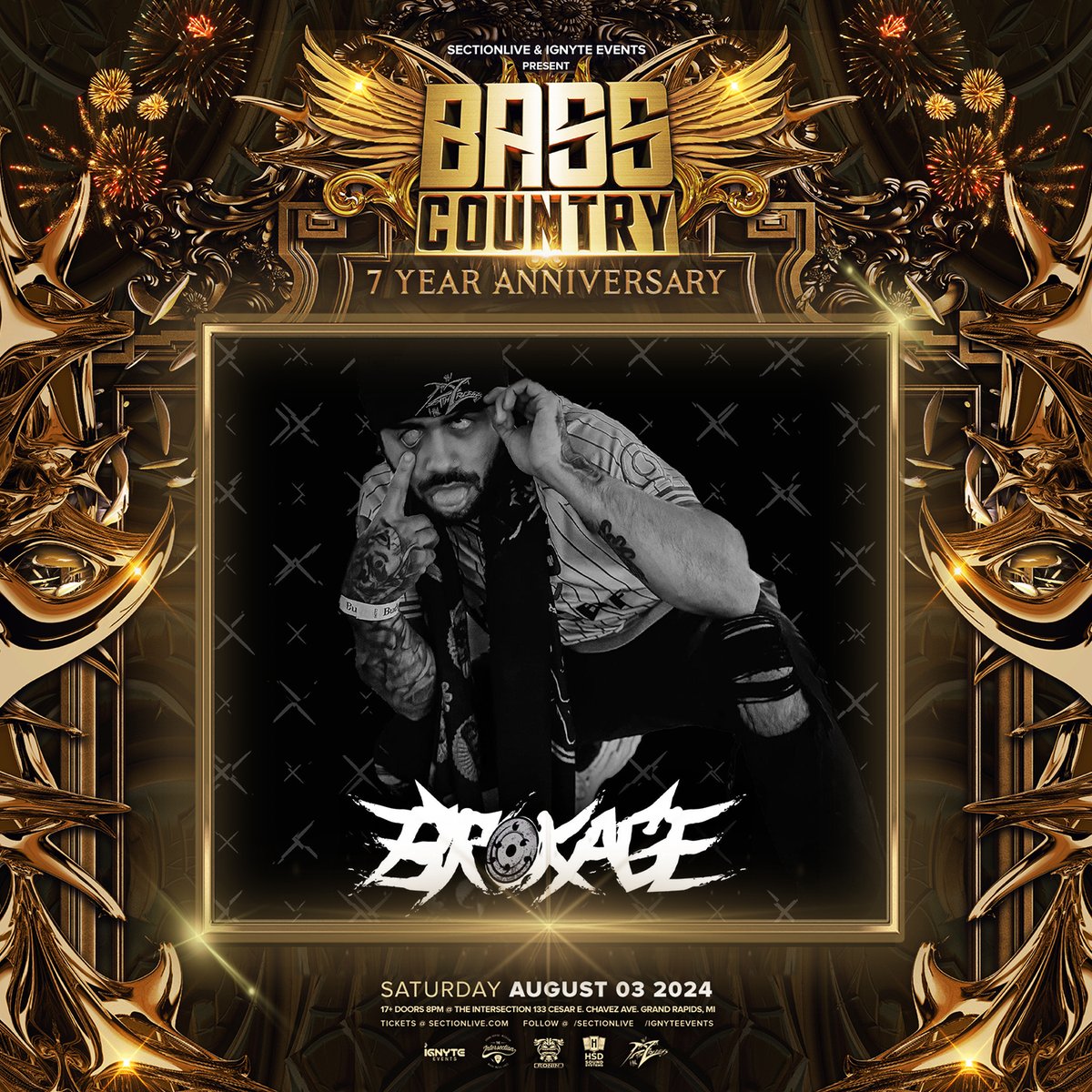 Brokage
The Stache Stage
Saturday, 8/3 at <a href="/sectionlive/">The Intersection</a> 
🎫 etix.com/ticket/c/E87AA…