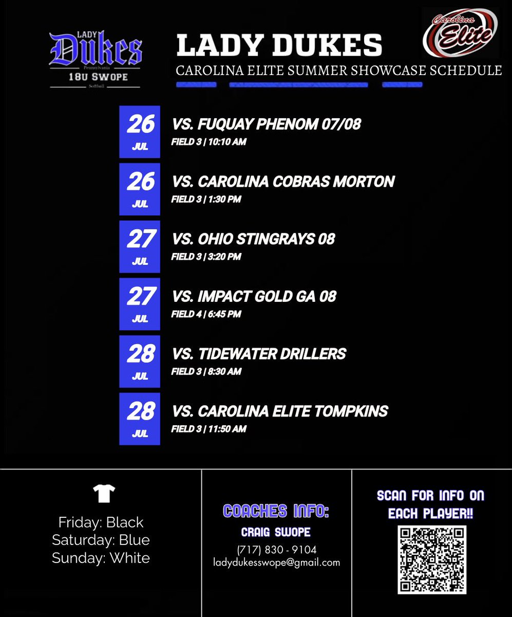 Last tourney of the season this weekend in Burlington, NC!