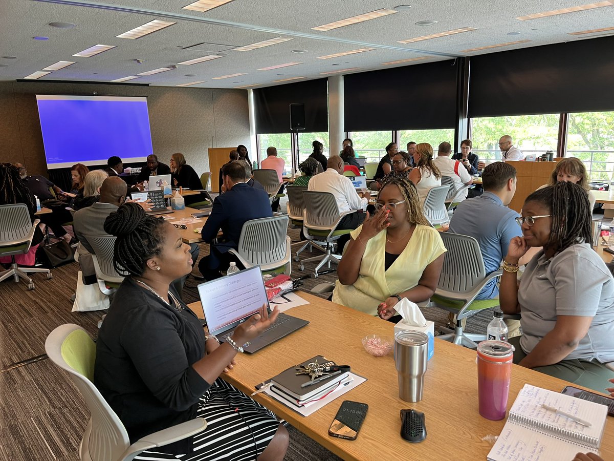 District and Building Admin collaboratively working using the to improve systems, policies, and procedures for the 2024-2025 school year. We used a teaching strategy called the “station rotation model. #richinstudentsuccess