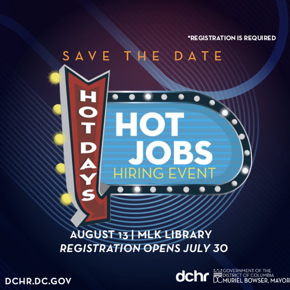 DMOIDC (@dmoidc) on Twitter photo RT <a href="/dchrDC/">DC Dept. of Human Resources</a>: Next Tuesday, register for the Hot Days, Hot Jobs hiring event! Visit dchr.dc.gov for more information. #DCGov #DCIsHiring #dcjobs #washingtonian RT <a href="/dchrDC/">DC Dept. of Human Resources</a>: Next Tuesday, register for the Hot Days, Hot Jobs hiring event! Visit dchr.dc.gov for more information. #DCGov #DCIsHiring #dcjobs #washingtonian